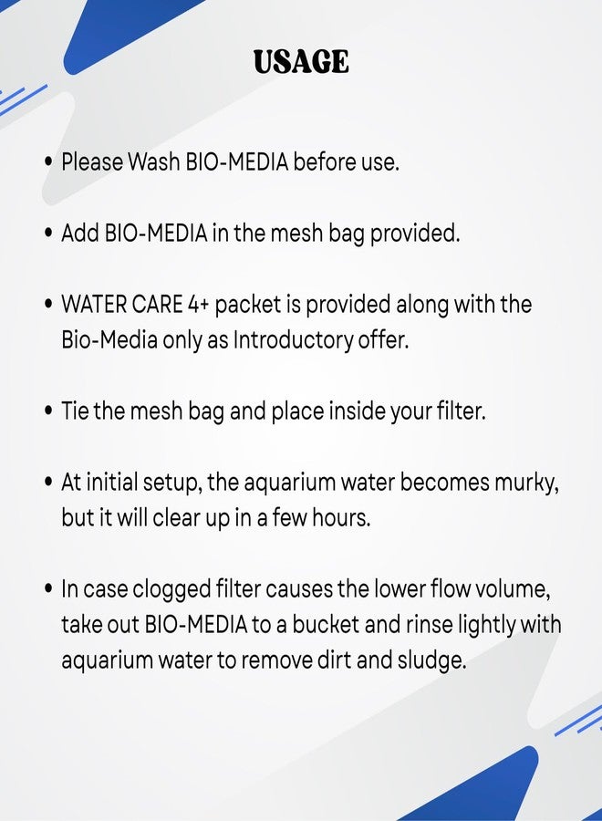 وسائط تنقية المياه الحيوية من سلسلة المياه النظيفة لأحواض السمك | مصممة لإعادة إنشاء نظام تنقية المياه (500 جم/1 لتر) - Image 5